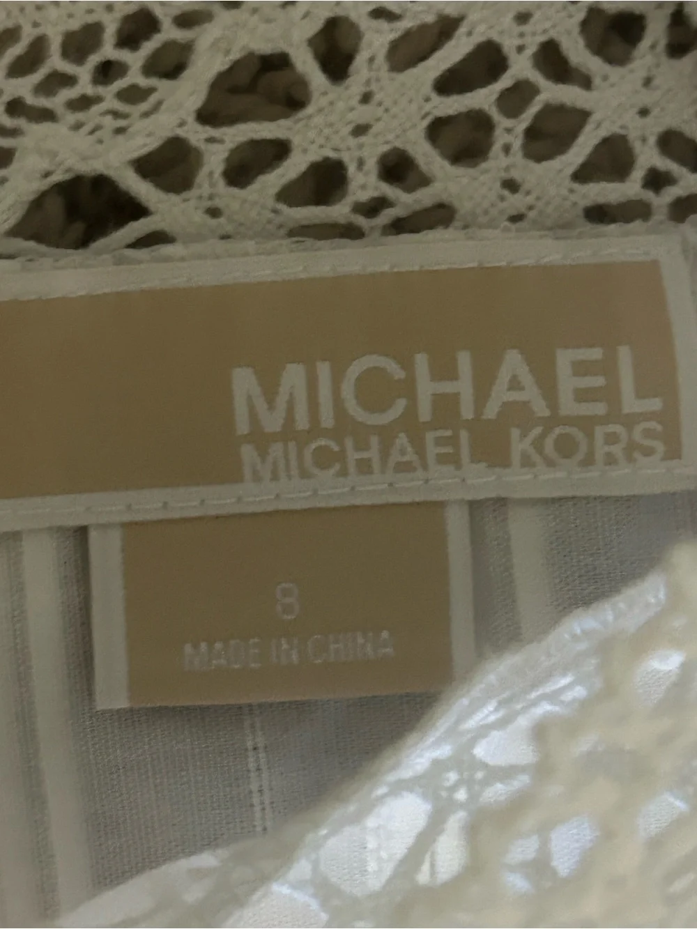 NWT Michael Kors Blouse Top 8 White